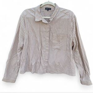 Modern Works Tan & Brown Striped Button-Down Shirt - XL